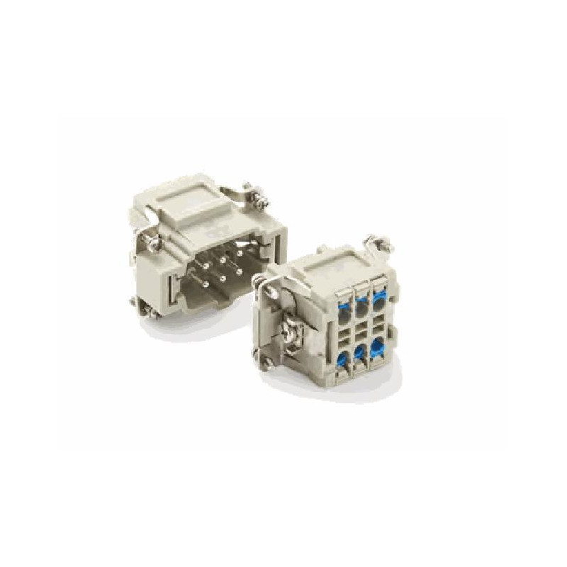 Insert HE, Quick Connection à ressort, femelle, 6 pin, 16A, Polycarbonate, 6B 